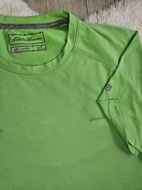 Eddie Bauer Motion Men's Performance Tee - Lime Green Quick-Dry Athletic TL🔥